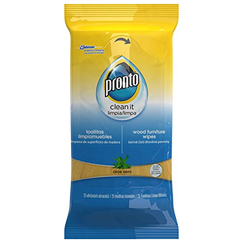 Pronto Toallitas Aloe Vera, Toallitas limpiadoras y de cuidado de muebles, 25 unidades