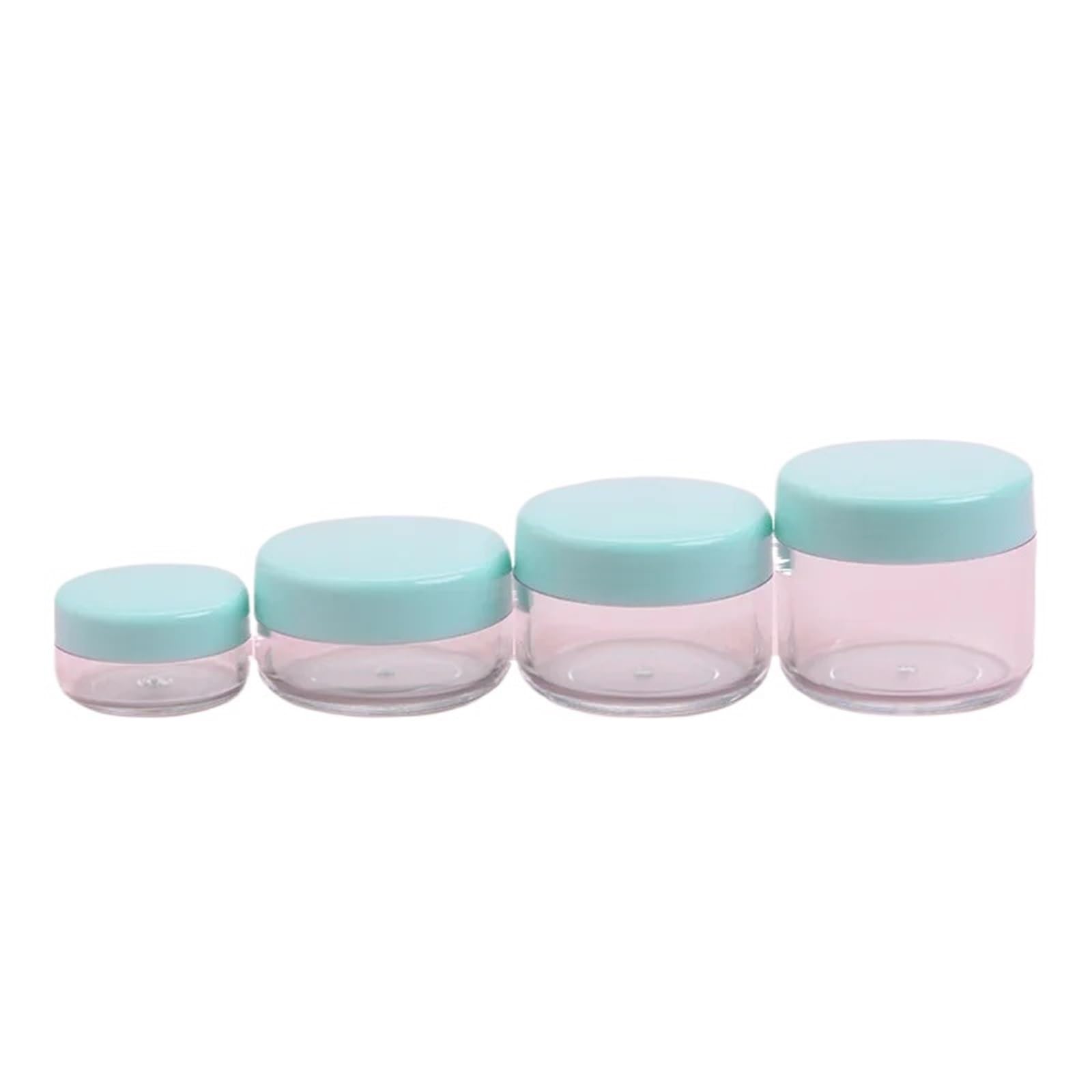 ZIHDKE 10pcs 5g-20g Make Up Jar Cosmetic Sample Empty Container Small Refillable Bottles Plastic Round Lid Eyeshadow Cream Travel Pot for Travel
