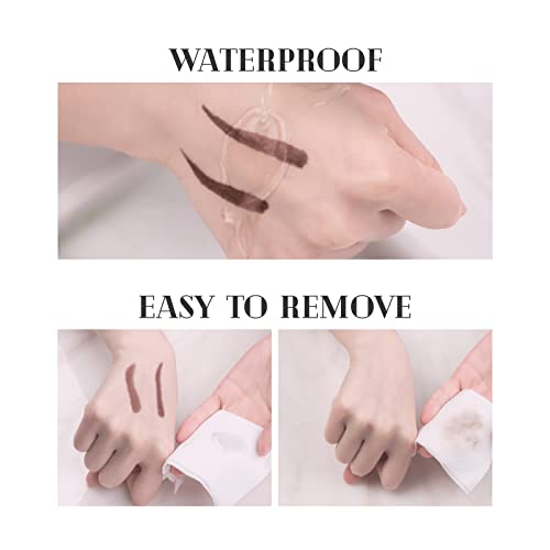 Music Flower Double Ended Eyebrow Pencil, Waterproof Natural Brow Enhancing Pen, Long Lasting Eye Makeup, Pack Of 1, Khaki Brown #TOP2