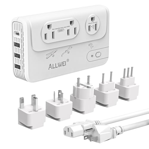 ALLWEI 2000W Travel Voltage Converter 220v to 110v Converter for European Travel Voltage Adapter for Hair Dryer Straightener/Curling Iron, Power Conve