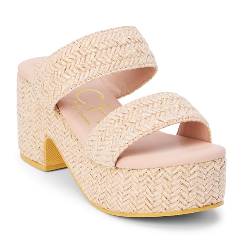 Image of BEACH by Matisse Womens Gem Platform Block Casual Sandals Casual High Heel 3 inch & Up - Off White