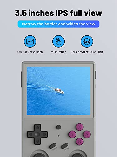 Image of RG353V Retro Handheld Game with Dual OS Android 11 and Linux,RG353V with 64G TF Card Pre-Installed 4452 Games Supports 5G WiFi 4.2 Bluetooth Online Fighting,Streaming and HDMI (RG353V-GRAY-NEW)