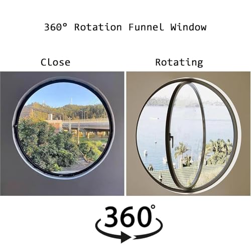 Ventana redonda giratoria para eliminar humedad con cristal silencioso 5