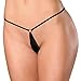 ETAOLINE Women's Low Rise Sexy Underwear Y-Back G-string Lingerie Thong Panty Black