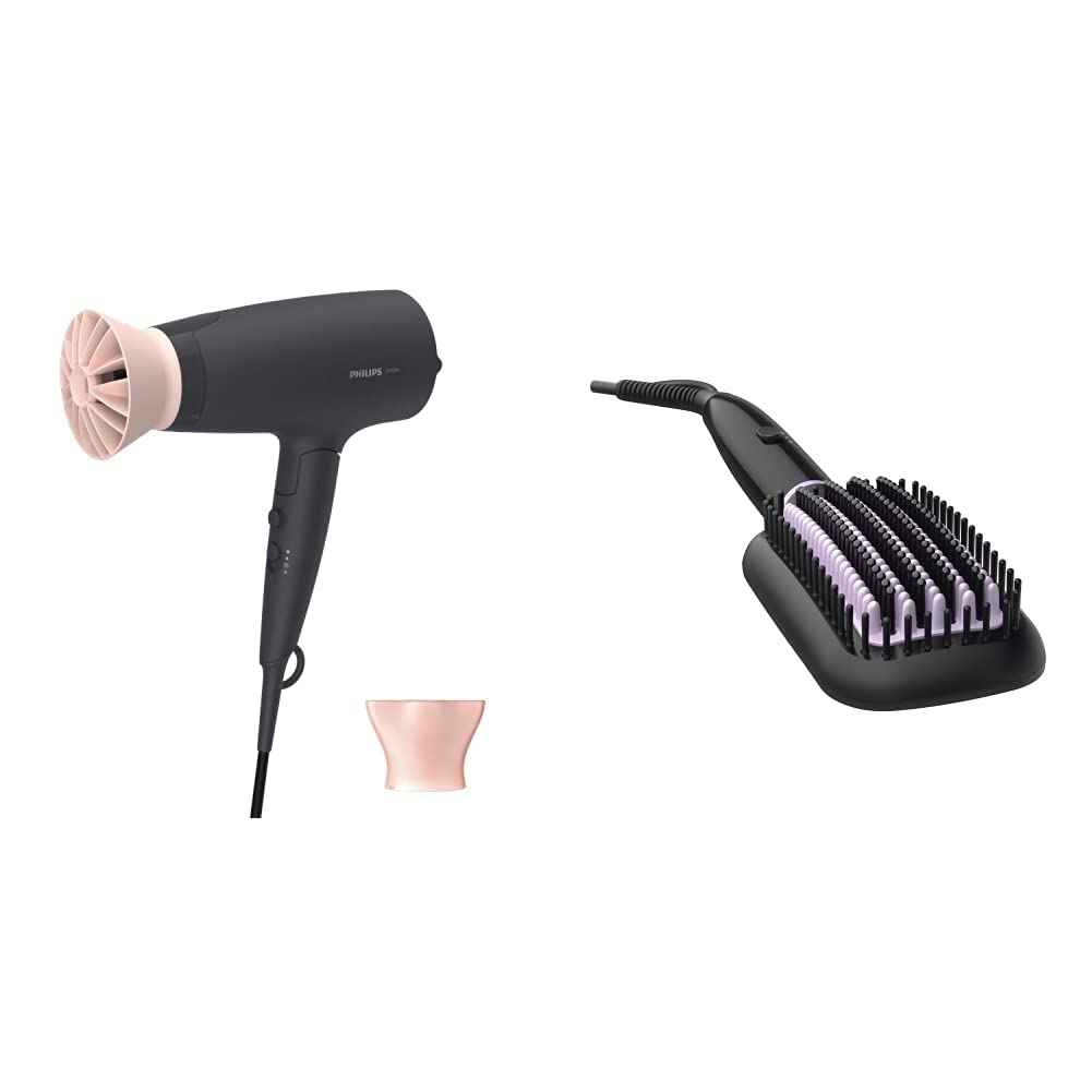Philips Professional Hair Dryer BHD356/10 2100 Watts Thermoprotect, 6 Heat & Speed Settings, Black & Philips Heated Hair S... - Review, Price and Buying Guide