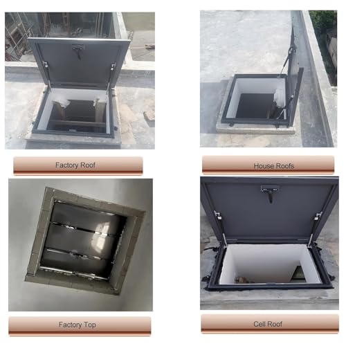 Tragaluz resistente a robos impermeable con panel de acceso de acero para tejados 8