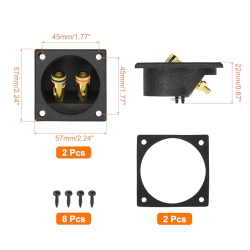 Terminal para Caja de Altavoz 2 Pzas 2 Pulgadas miniatura 2