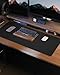 Leather Desk Pad Protector, Mouse Pad, Office Desk Mat, Non-Slip PU Leather Desk Blotter, Laptop Desk Pad, Waterproof Desk Writing Pad for Office and Home (Black, 31.5