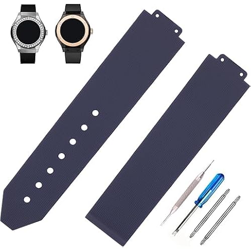 Women Rubber 20mm Silicone Watch Bands Replacement Fit for Hublot 13mm*20mm*18mm Watch Strap Wirstband (without metal buckle) For Women and men