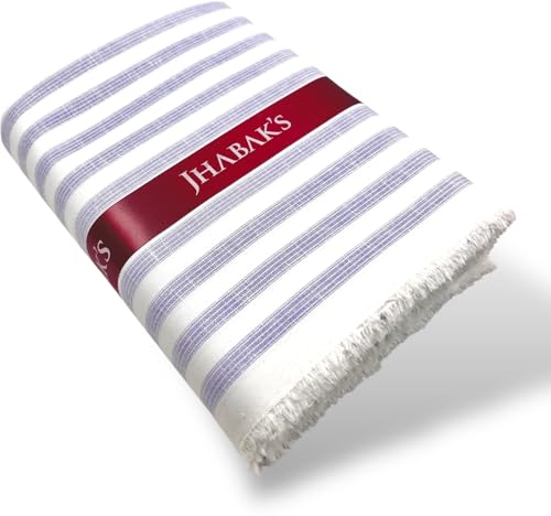 Image of JHABAK'S Unstitched Striped Shirt Fabric for Men - Cotton Linen Blend Lining Material - Shirt and Kurta Piece Cloth