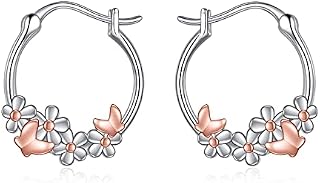 VONALA Cute Hoop Earrings 925 Sterling Silver Animal Jewellery Gifts for Women Girls