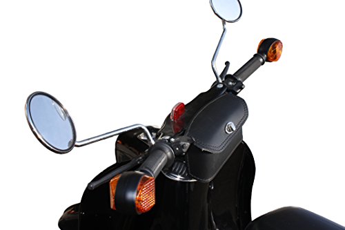 Leder Lenkertasche Tasche Packtasche Schwarz passend für Simson Schwalbe KR50 KR51 KR51/1 KR51/2