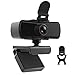 Produktbild Webcam mit Mikrofon, 2K Full HD PC Kamera mit Automatischer Lichtkorrektur, USB Plug & Play Webcam für Videochat und Aufnahme, kompatibel mit Windows, Mac und Android