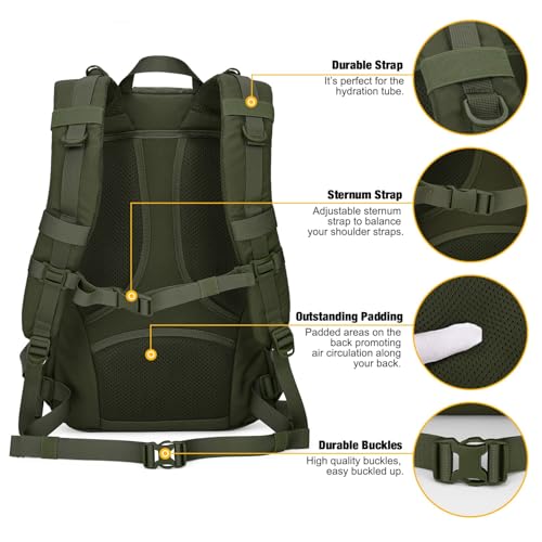 Mardingtop 25L Militär Rucksäcke für Taktischer Fahrrad Wandern Spazieren Klettern Bergsteigen Radfahren Rucksack