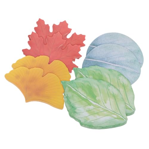 JEWEDECO 8 Pegatinas De Hojas Para Álbumes De Recortes, Blocs De Notas Portátiles, Adorables Pegatinas Para Notas, Pegatinas Portátiles Para El Hogar, Blocs De Notas Adhesivos.