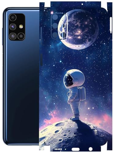 Image of AtOdds - Full Body Back Screen Guard Protector Film - Lamination Wrap Skin Sticker Compatible with Samsung Galaxy M51 | Scratchproof Matte Finish (Moon)