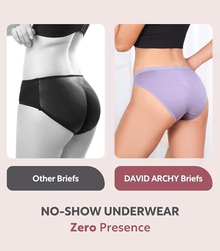 Image of DAVID ARCHY Womens Underwear, Bamboo Rayon Underwear Panties Moisture Wicking Panties, Soft Breathable, 4 Pack