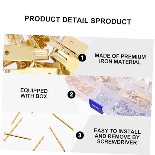 Image of Mikikit 224pcs Picture Hooks Kit Picture Hanging Hooks Organizer Box Easy Install Wall Mounting Hardware for Frames and Art Sturdy and Reusable