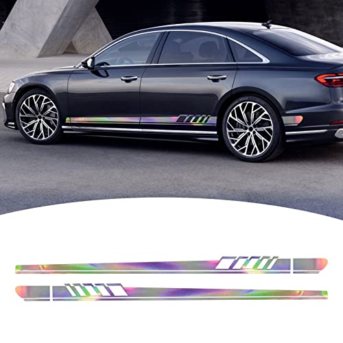 Bilisin Car Body Side Door Stickers Universal Vinyl Diy Modified Sports Racing Stripe Graphic Decals Decoration For All Car Truck Suv Off-Road Vehicles Multicolour #TOP27