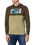 Sudadera con capucha en color verde oscuro de la marca danesa Jack & Jones