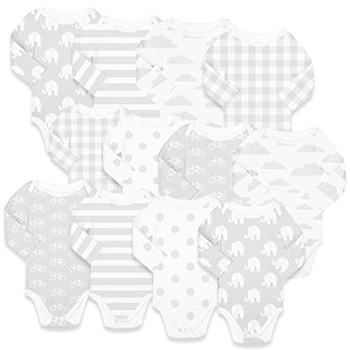 Image of Grey Ground Bicycles Long Sleeve Bodysuit Set (3-6 Months)