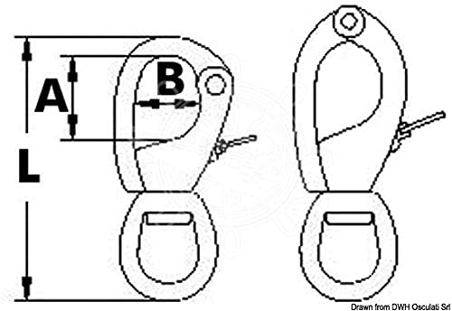 Mousqueton Norseman Dimension 3 accastillage bateau inox marin