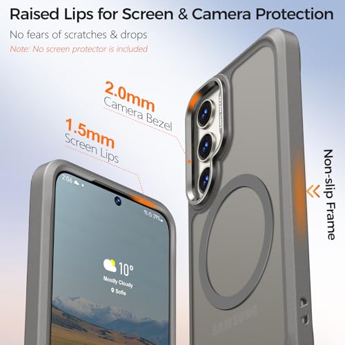 Image of Rayboen for Magnetic Matte Samsung S23+ Plus Case, Gray