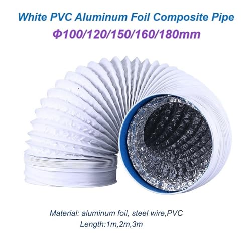 Tubo compuesto de PVC blanco de 100mm conducto flexible extractor 3