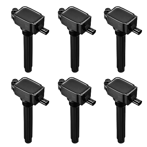 Image of BDFHYK Ignition Coil UF648 Compatible with Jeep Grand Cherokee 2011-2015 Jeep Wrangler Dodge Charger Grand Caravan 2016 Dodge Journey Ram 1500 Chrysler Town & Country 300 Jeep Coil Pack 3.6L Set of 6
