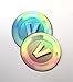 Gamer V-Buck Holographic Token Sticker Set Pack for Teen Gamer Party Favor, Laptops, Phones and Notebooks, Pack of 12