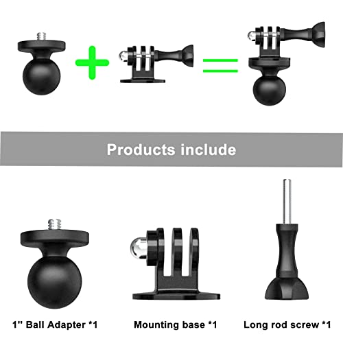 Soporte de bola de 1 pulgada con máxima estabilidad para GoPro y brazos RAM 7