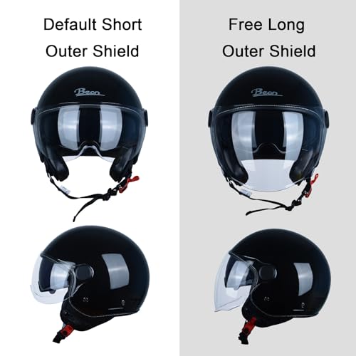 3/4 Retro Vespa Helmet Dual Visors