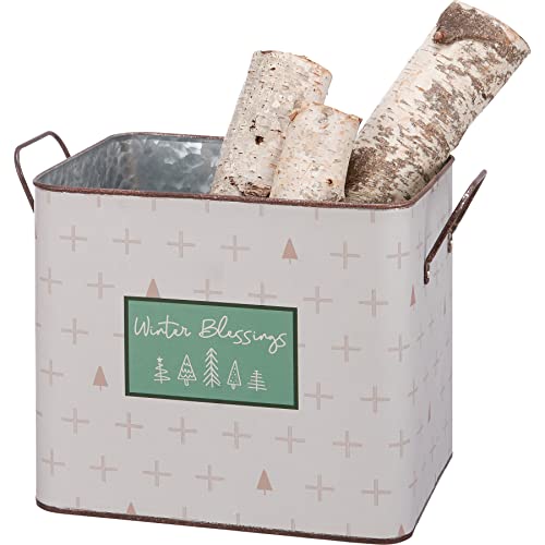 Primitives-by-Kathy-Merry-Everything-Happy-Always-Winter-Blessings-Decorative-Bin-Set Primitives by Kathy Merry Everything Happy Always Winter Blessings Decorative Bin Set