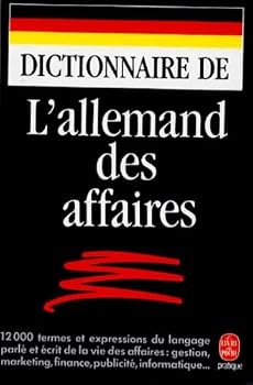 Paperback Dictionnaire de l'allemand des affaires [French] Book