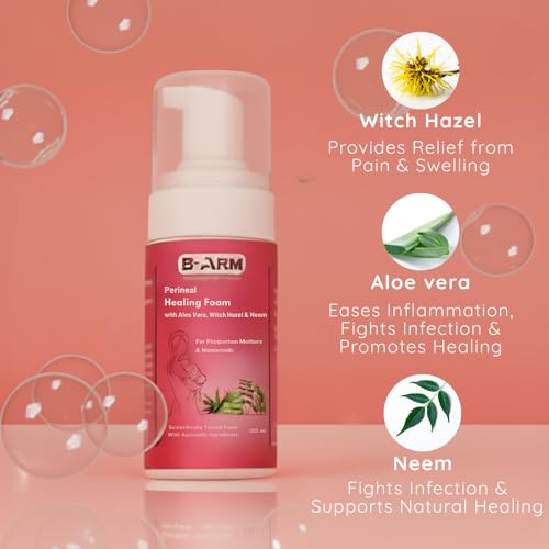 Image of B-Arm Perineal Cooling & Healing Foam for Postpartum Care| Infused with Ayurvedic Ingredients like Witch Hazel, Aloe Vera & Neem| Scientifically Tested| Cooling Foam for Hemorrhoid Irritation