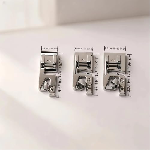 Set de 3 Pies Dobladillo Enrollado para Máquina de Coser miniatura 2