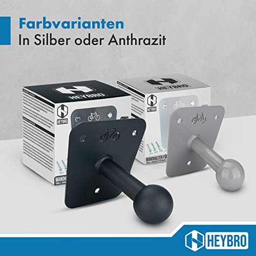 HeyBro® Universal Wandhalterung für Fahrradträger - inklusive Befestigungsmaterial - optimale und stylische Halterung für Ihren Fahrradheckträger - Hingucker in jeder Garage und Keller