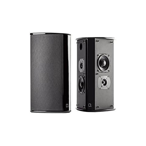 Definitive Technology SR-9080 15” Bipolar Surround Speaker, High Performance, Premium Sound Quality, Wall Or Table Placement Options, Single, Black Cover