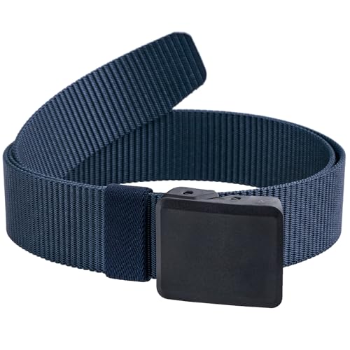 moonsix Casual Nylon Belt with Plastic Buckle Adjustable Breathable Webbing No Hole Belt for Men Women Outdoor