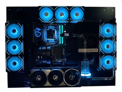 Châssis mural haut de gamme F-CASE 8 Wall Case AIR, peinture RAL et double radiateur 360 mm ATX