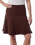 Alki'i Bella Skirt with multi panel scallop seam and Elastic Waistband , Brown M
