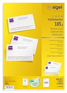 Sigel DP930 bedruckbare Visitenkarten, 600 Stück