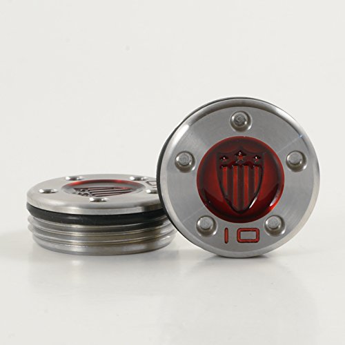 19th Hole Custom Shop 2 of 10g Weights for Scotty Cameron Golf Putters, America Shield, Red
