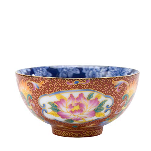 tasses à café, décorations ， tasse à thé ， Jingdezhen Handmade Wanhua Picture Bleu et Blanc Porcelaine Master Cup Simple Émail Kung Fu Tea Cup Combinaison Petit Bol à Thé Service à Thé à la Main Souco