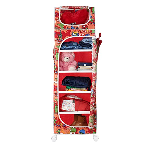 Image of Little One's | 6 Plastic Shelves Baby Wardrobe /Toy Organizer, ISI Certifed | Jungle Red | TB6 /AR