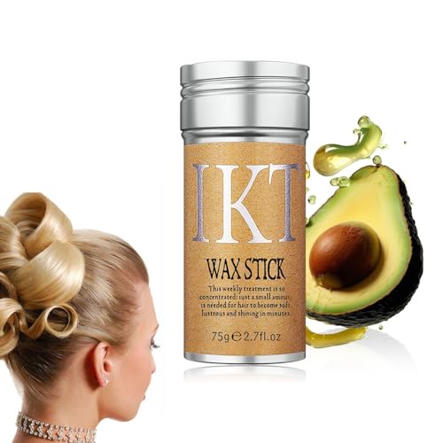 Palo de cera para el cabello, Hair Wax Stick, Palo de cera para el Cabello, Pomada de Peinado para Pelucas, Palo de Goma para el cabello sin Grasa, agarre fuerte para que el cabello se vea limpio 75g