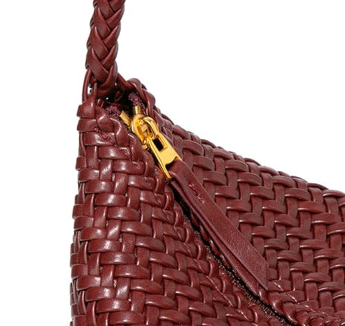 Bolso Tote tejido de cuero sintético para mujer miniatura 4