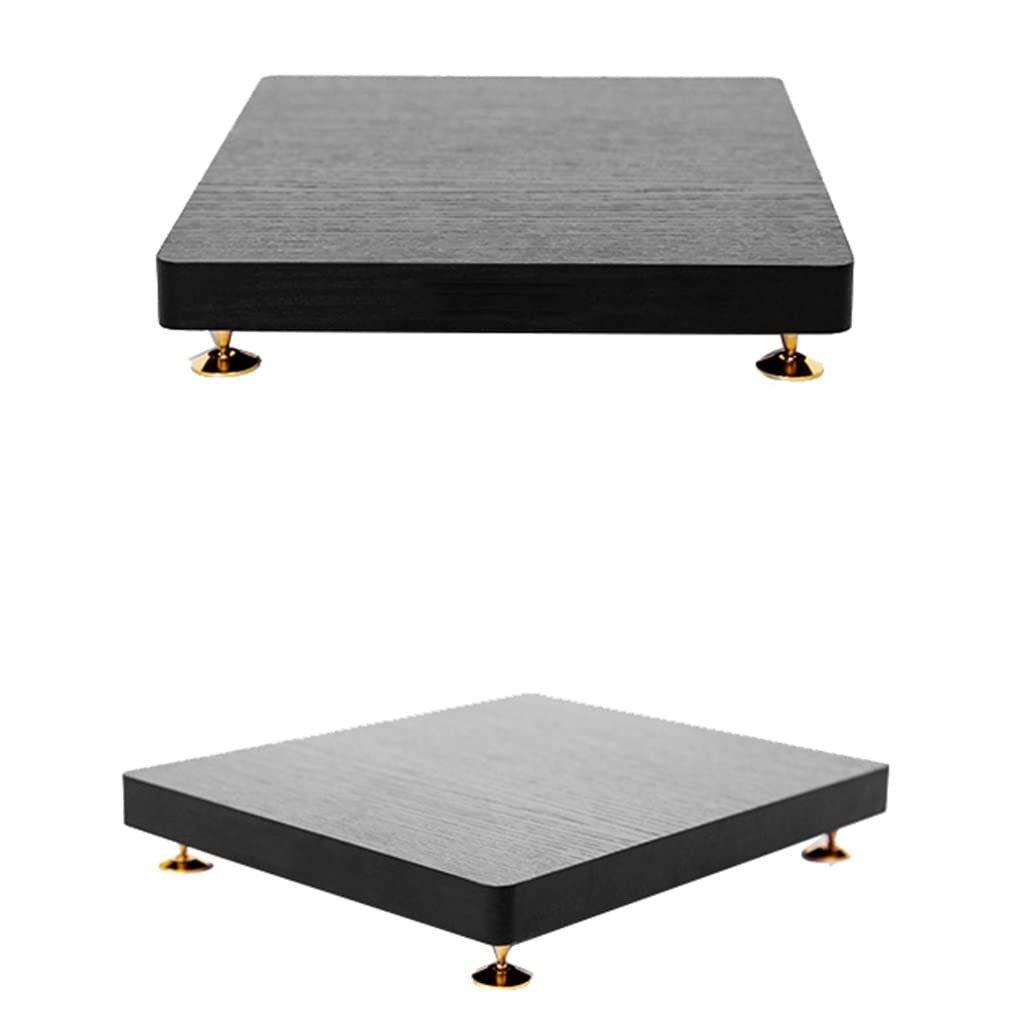 Supporti per Diffusori a Pavimento, Ammortizzatori Acustici, Pannello ad Alta Densità da 25mm, Supporti Audio Stereoscopici Quadrati (Nero, 19cm*25cm*25cm)