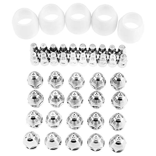 Électrodes P80 et buses 1.3 mm pour torche de découpe plasma 80A à 100A, lot de 45 pièces