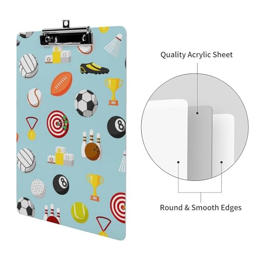 Porte document avec clip robuste A4 motif sport finition soignée - 3